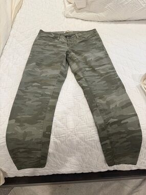 LOFT Women’s Camouflage Boyfriend Jeans in Olive Green